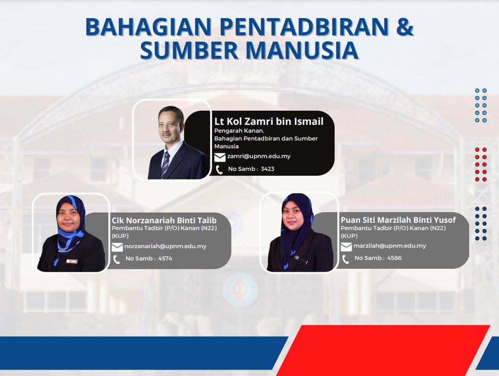 Bahagian Pentadbiran & Sumber Manusia